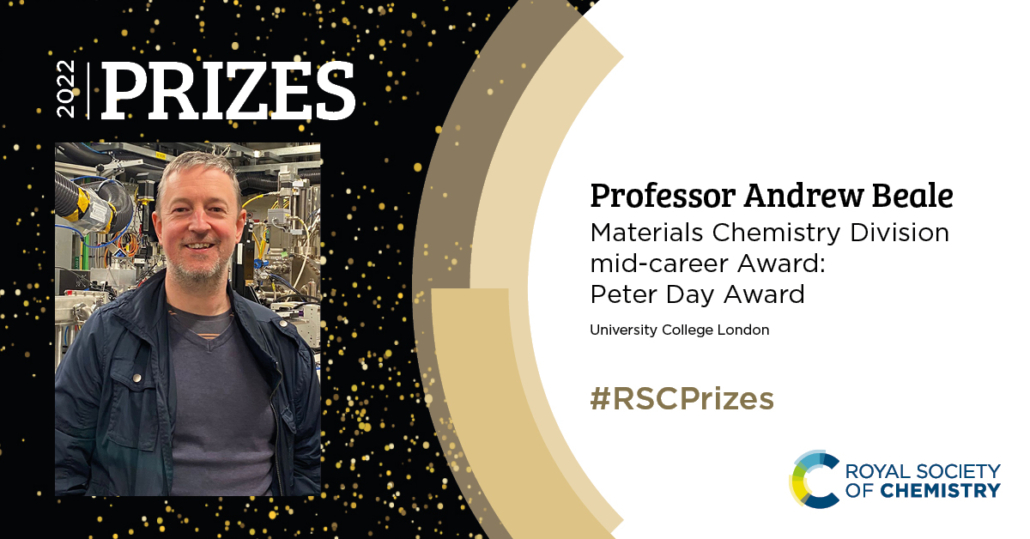 Photo of Prof Andrew Beale as RSC Prize winner