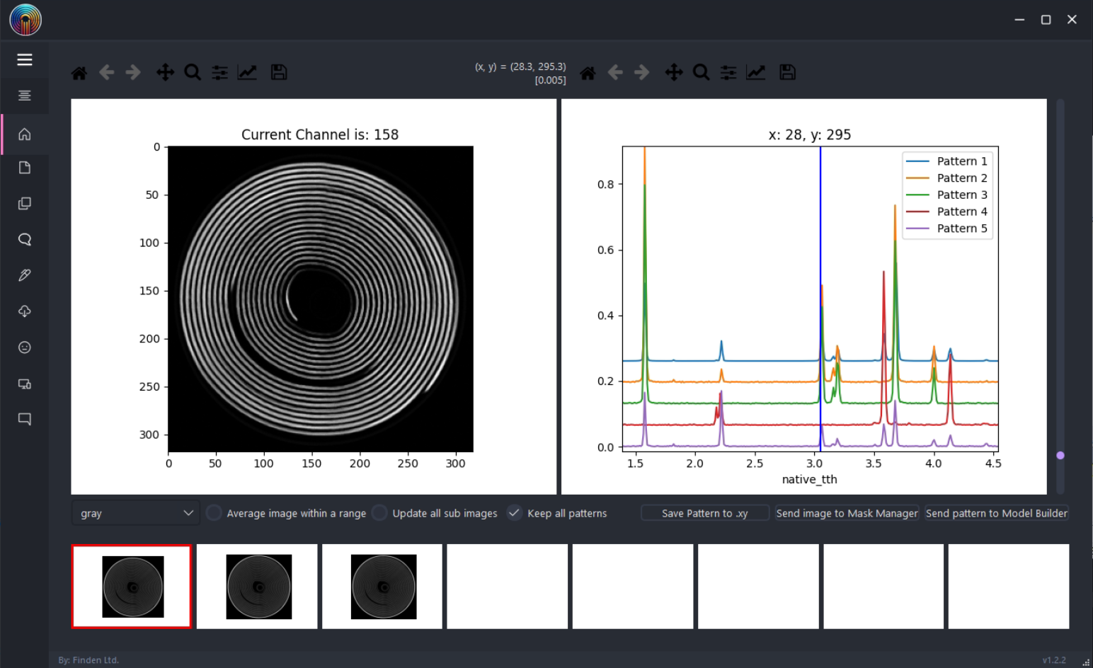 BeamStop Explorer: diffraction patterns linked to a spatial scan